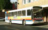  A White single decker bus
