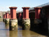 The piers of the old Blackfriars railway bridge